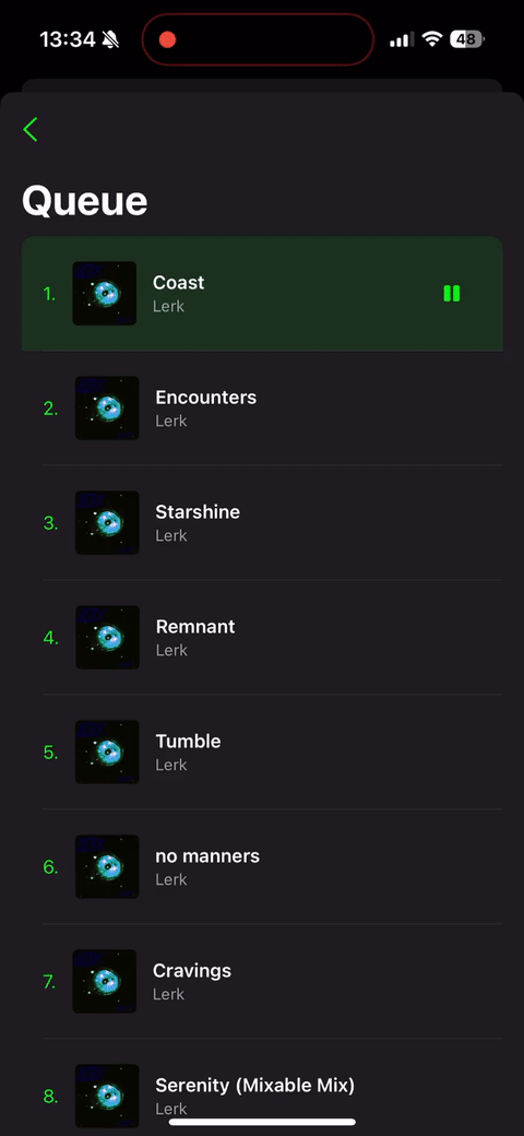 screen recording of queue management